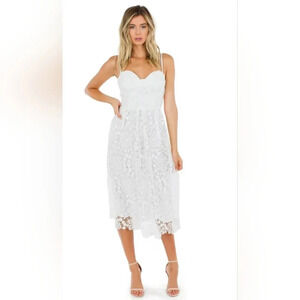 Anthropologie KIM Women's White Prima Donna Crochet Lace Dress Sz XS